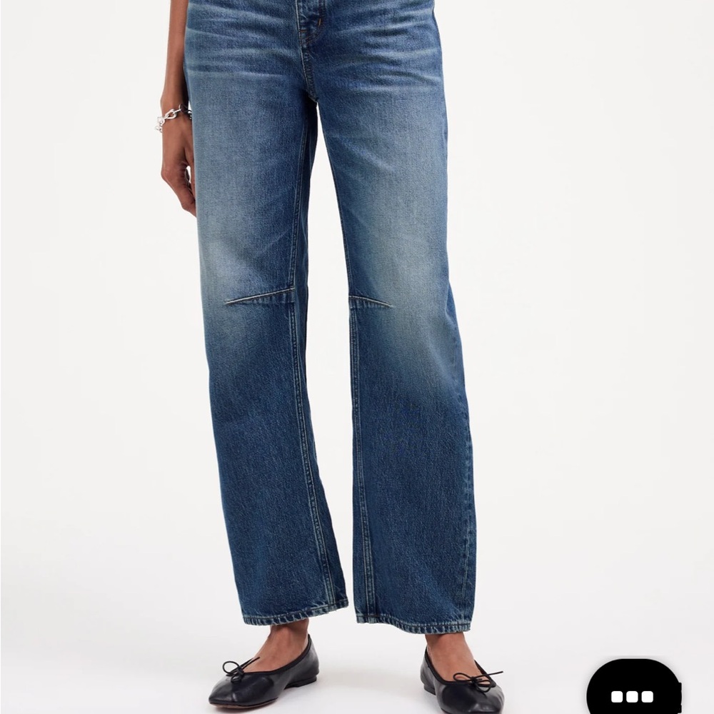 Madewell curvy the darted barrel leg Jean Irmo wash